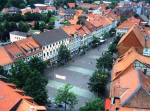 Webcam-Aufnahme des Osteroder Kornmarktes